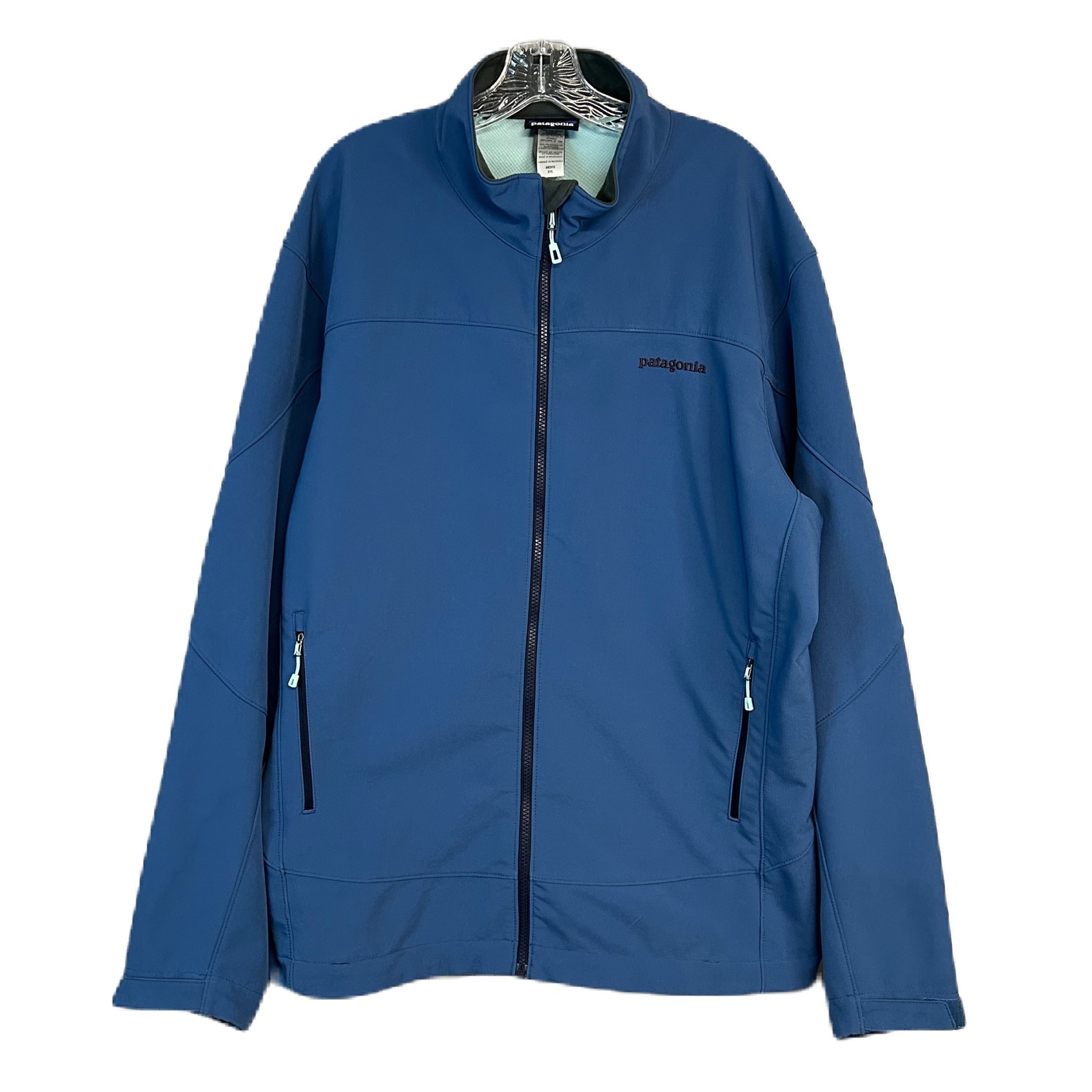 Patagonia Adze Polartec Windbreaker Jacket Men Xxl Fleece Lined Blue Gorpcore